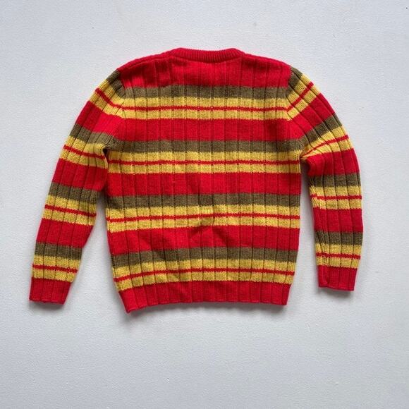 Vintage 60's Striped Knit Sweater / GARLAND RUGGLESPUN / S/M / Mod Retro - Picture 2 of 9